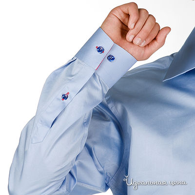 Мужская  рубашка синяя