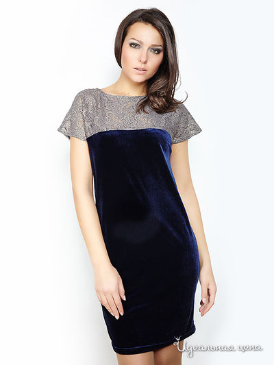 Платье МоеСладкоеПлатье, цвет цвет темно-синий / серебристый