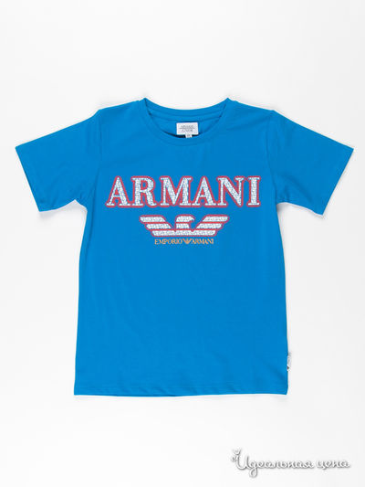 Футболка Armani Junior, цвет цвет голубой