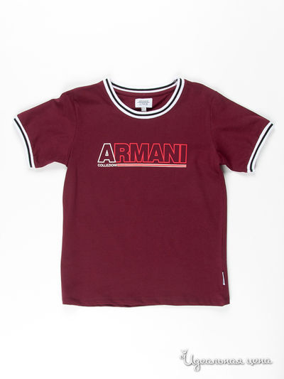 Футболка Armani Junior, цвет цвет бордовый
