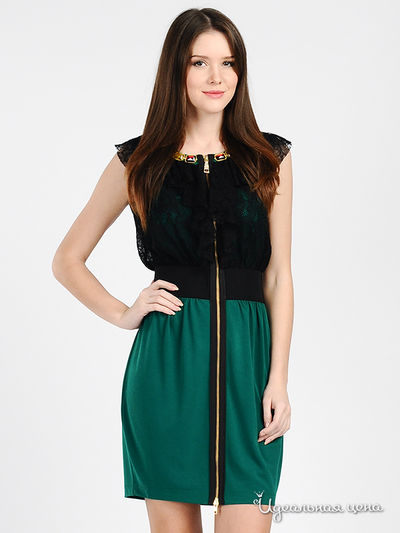 Платье Love Moschino, цвет цвет зеленый