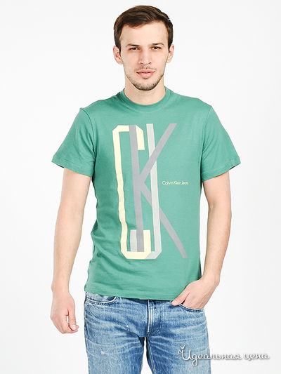 Футболка Calvin Klein Jeans, цвет цвет зеленый