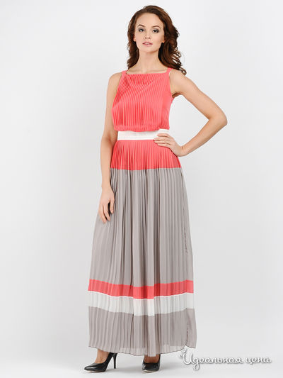 Платье Bovona, цвет цвет коралловый / кремовый