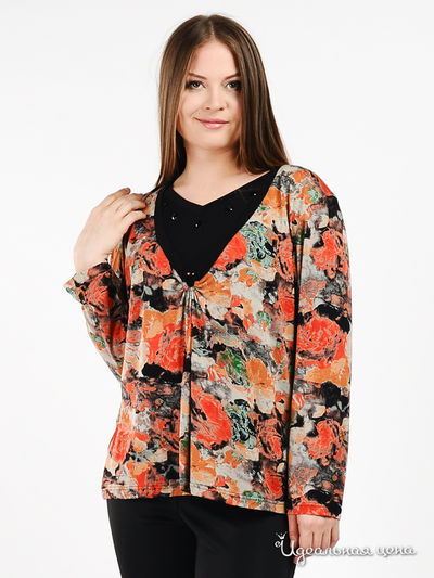 Блуза KORISITA, цвет цвет мультиколор / рыжий