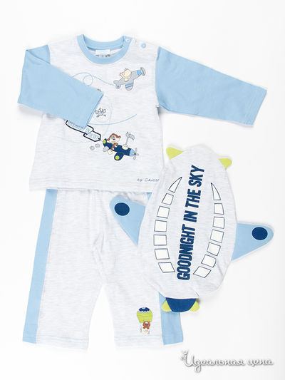 Пижама Chicco для мальчика, цвет серый / голубой