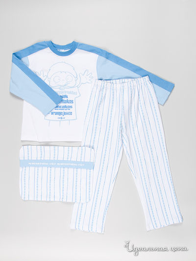 Пижама Chicco для мальчика, цвет белый / голубой