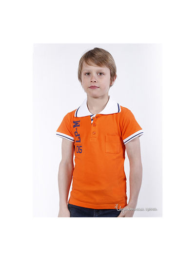 Футболка-поло Le Petit Marcel, цвет цвет ярко-оранжевый