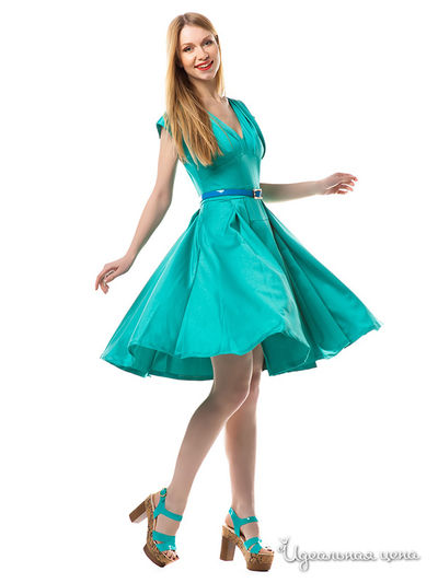 Платье Leo Mayers, цвет цвет бирюза
