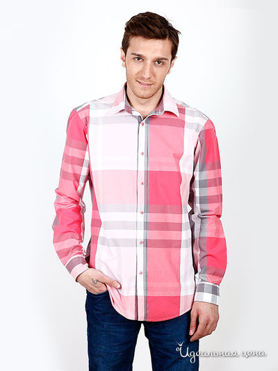 Рубашка Burbberry, цвет цвет розовый / клетка
