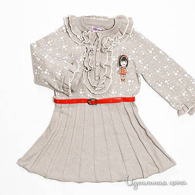 Платье Etti Detti для девочки, цвет серый
