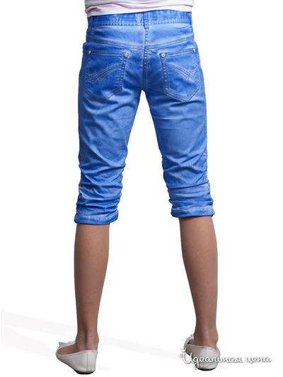 Укороченные брюки, крой для стандартной фигуры Million X для девочки, цвет синий неон