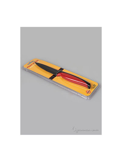 Нож керамический, 10 см Pomi d'Oro, цвет красный, черный