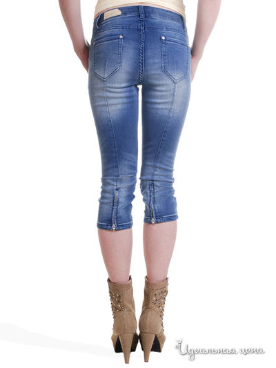 Укороченные джинсы Victoria Million X Woman, цвет синий потертый