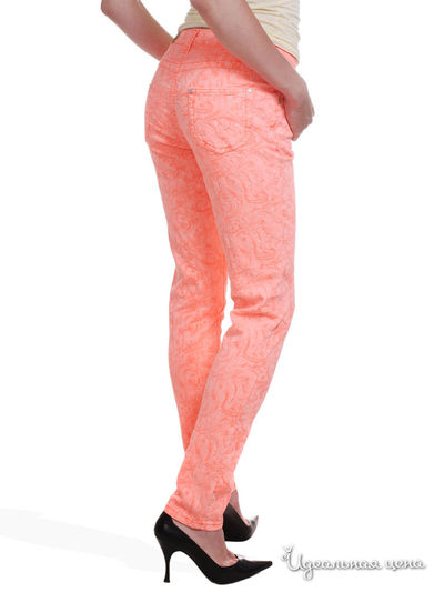 Узкие брюки с жаккардовым узором Victoria, длина 32 Million X Woman, цвет оранжевый неон