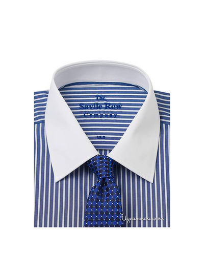 Рубашка Savile Row, цвет синий, белый