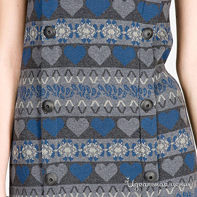 Платье Cristina Gavioli женское, цвет серый / синий