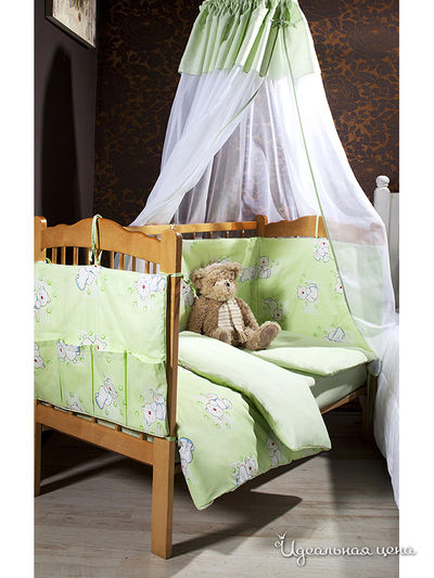 Комплект постельного белья в детскую кроватку Primavelle, цвет зеленый