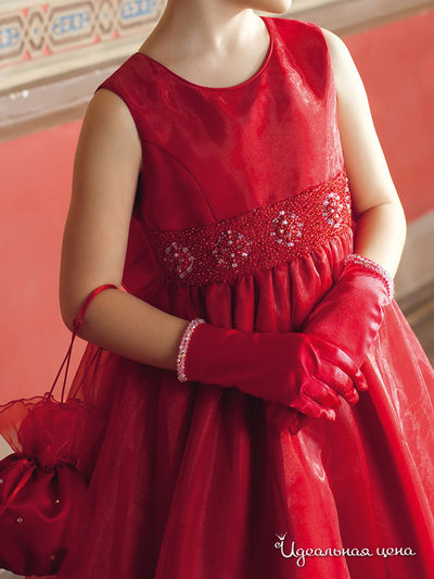 Платье Perlitta для девочки, цвет красный