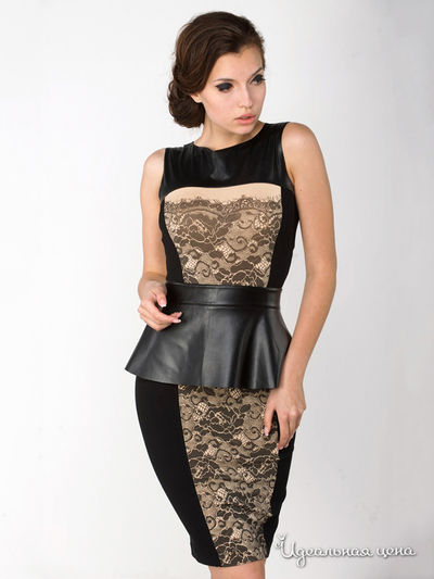 Платье Arefeva, цвет черный, бежевый