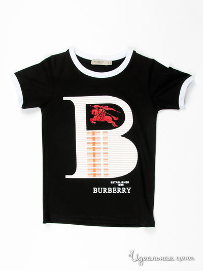 Футболка Burberry для мальчика, цвет черный