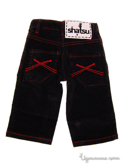 Джинсы Mini Shatsu, цвет черный с красной строчкой
