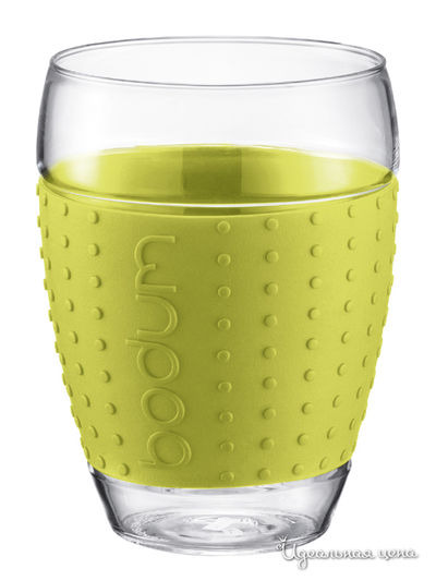 Набор бокалов, 2 шт Bodum, цвет зелёный, объем 0,45 л
