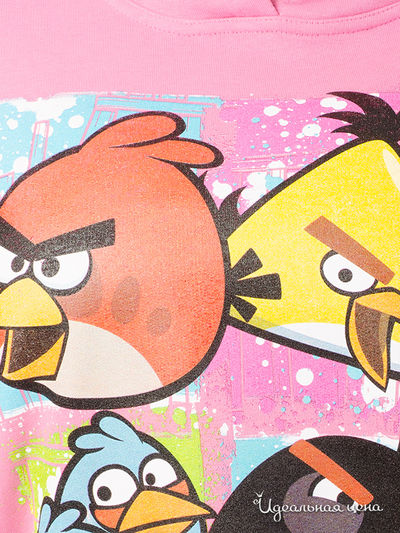 Толстовка  Angry birds, цвет розовый