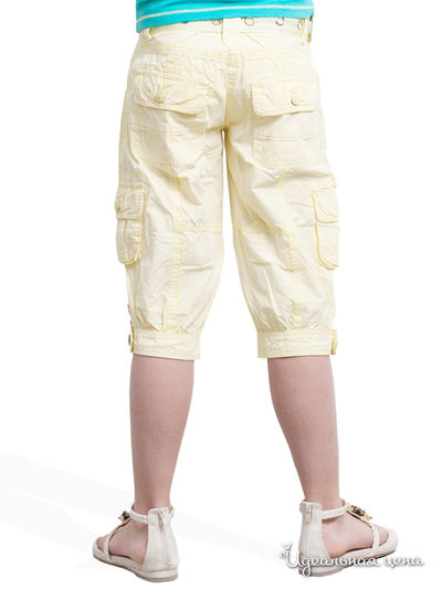Укороченные брюки Million X для девочки, цвет светло-желтый