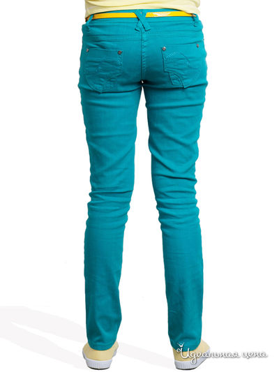 Узкие джинсы Million X для девочки, цвет сине-зеленый