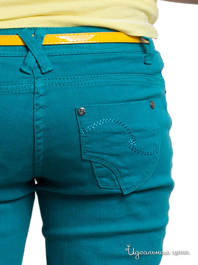Узкие джинсы Million X для девочки, цвет сине-зеленый