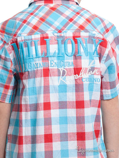Рубашка Million X для мальчика, цвет красный, голубой