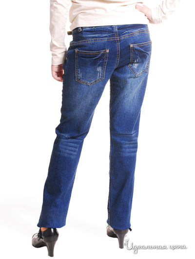 Узкие джинсы с ремнем Million X для девочки, цвет темно-синий