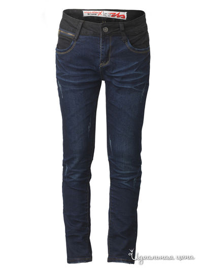 Узкие джинсы, крой для худой фигуры Million X для девочки, цвет сине-черный