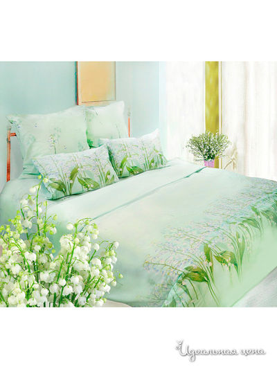 Комплект постельного белья Семейный, 70*70 Сова и Жаворонок, цвет зеленый