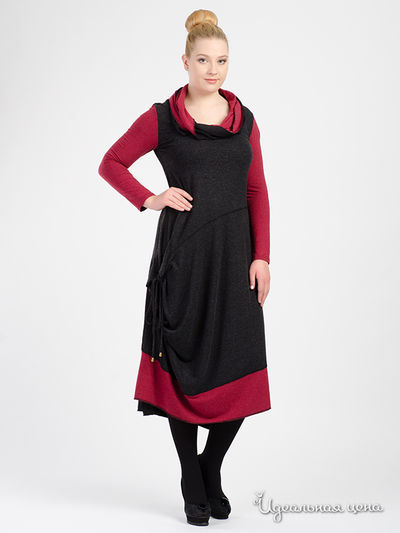 Платье МадаМ Т, цвет черный с бордо