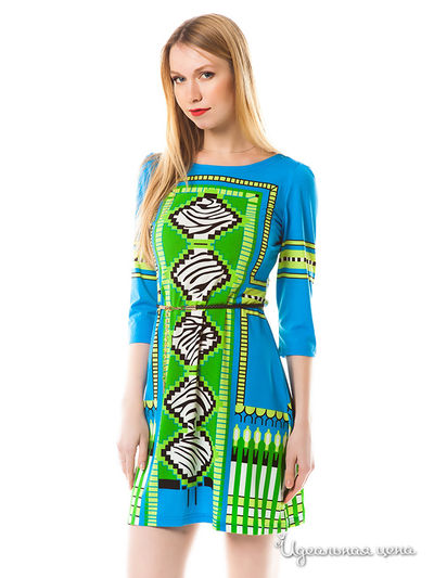 Платье Max Sweer, цвет голубое, зеленое