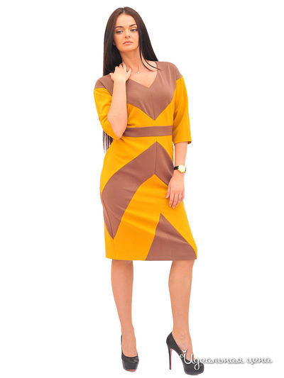Платье Ladystyle, цвет горчичный, коричневый