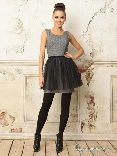 Платье Waggon Paris, цвет серый, черный