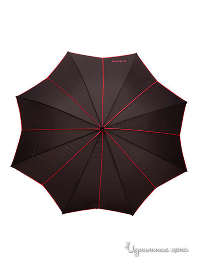 Зонт Isotoner, цвет черный, фуксия