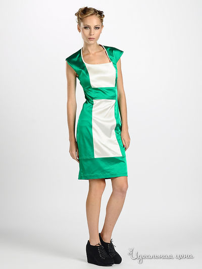 Платье Maria Rybalchenko, цвет белый, зеленый