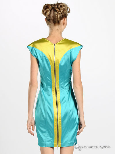 Платье Maria Rybalchenko, цвет бирюзовый, желтый