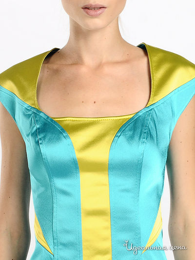 Платье Maria Rybalchenko, цвет бирюзовый, желтый