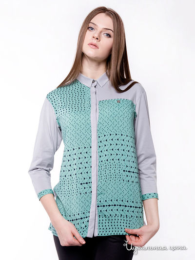 Блуза Formalab, цвет зеленый, серый