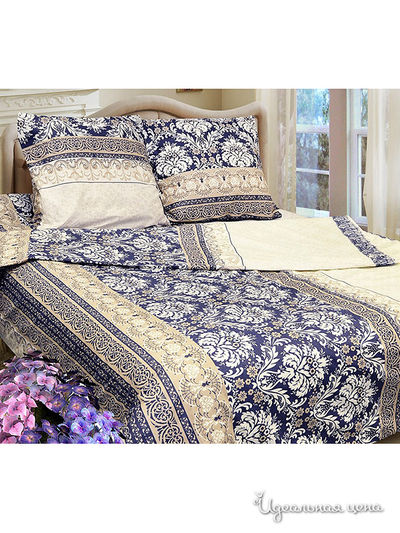 Комплект постельного белья 1,5-спальный, 70*70 Сова и Жаворонок, цвет темно-синий, бежевый
