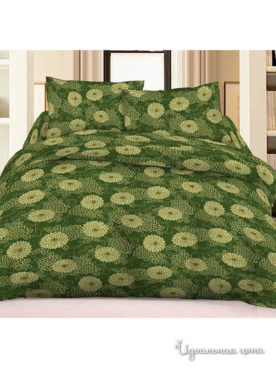 Комплект постельного белья двуспальный Valtery, цвет зеленый