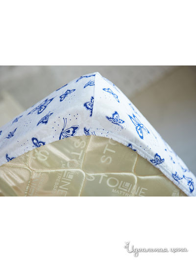Простынь на резинке 140х200х20 см Храмцовский текстиль, цвет синий, белый
