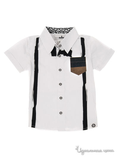 Рубашка Mini Shatsu, цвет белый, черный