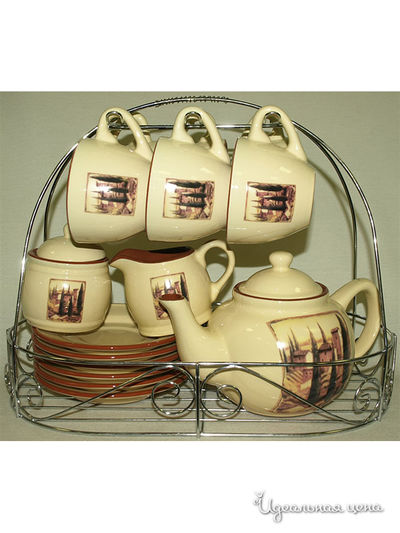 Чайный набор, 15 предметов Terracotta, цвет Мультиколор