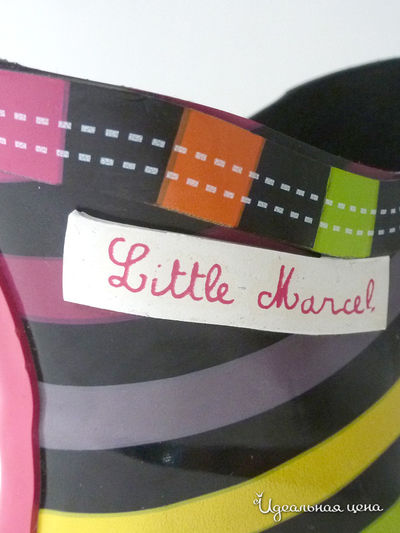 Резиновые сапоги Little Marcel, цвет белый, черный, розовый, зеленый