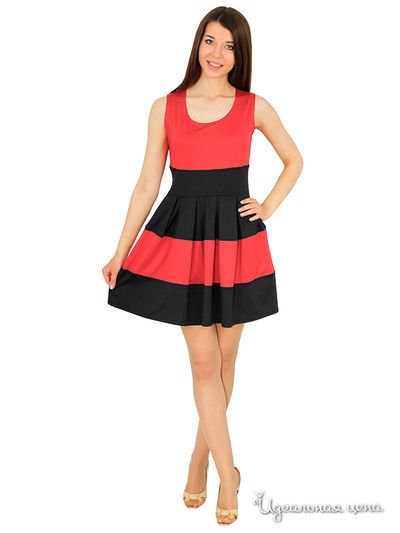 Платье Lindi Line, цвет Красно-розовый,черный